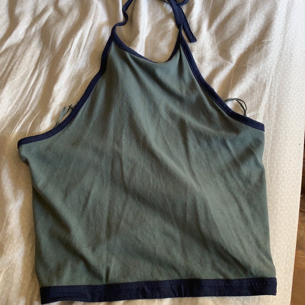 Open back halter top